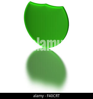 Klassische Shield isoliert auf dem weißen Stockfoto