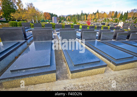 Unmarkiert und unbenannte Friedhof Gräber Stockfoto