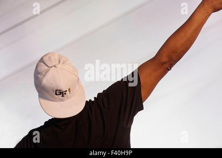 Celebrity DJ Grandmaster Flash in Konzert beim Richmond Folk Festival in Richmond, VA.. Stockfoto