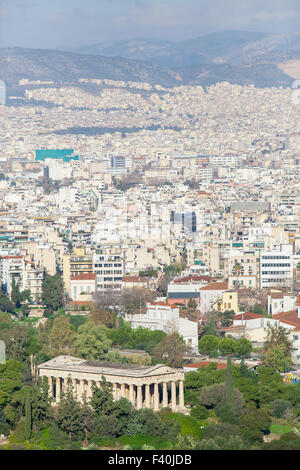 Tempel des Hephaistos in Athen Stockfoto