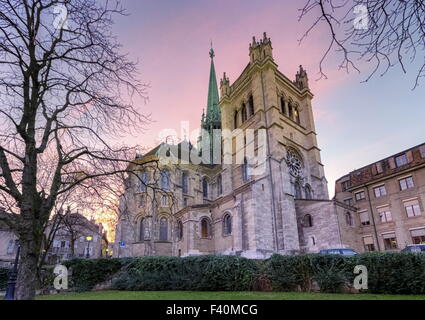 Kathedrale Saint-Pierre in Genf, Schweiz Stockfoto