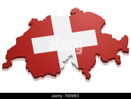 Karte Schweiz Stockfoto