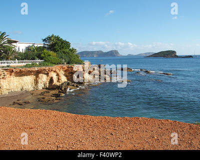 Strand in Es Canar, Ibiza Stockfoto