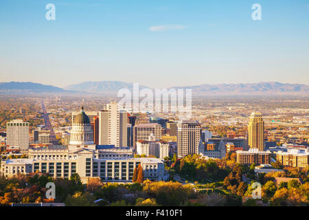 Salt Lake City Panorama Übersicht Stockfoto