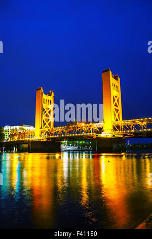 Golden Gates Zugbrücke in Sacramento Stockfoto