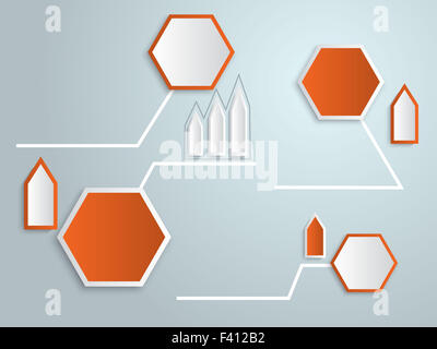 abstrakt 3d Tag Infografiken Stockfoto