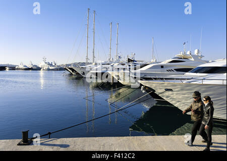 Marina in Paleo Faliro, Athen, Griechenland Stockfoto