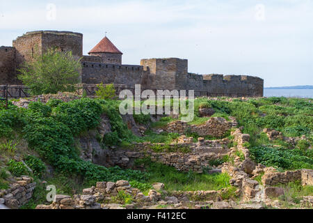 Zitadelle an der Mündung der Dnjestr Stockfoto