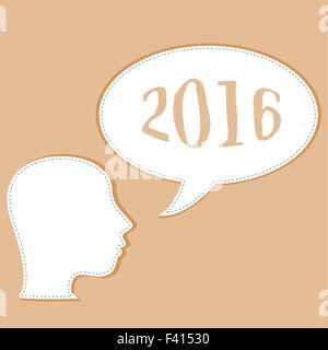 Menschen den Kopf Ikonen der Menschen mit Sprechblasen. Kommunikationskonzept Stockfoto