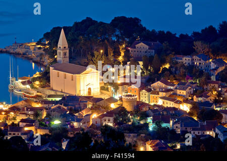 Bunte Küsten Stadt von Veli Losinj Stockfoto