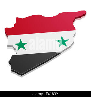 Landkarte Syrien Stockfoto