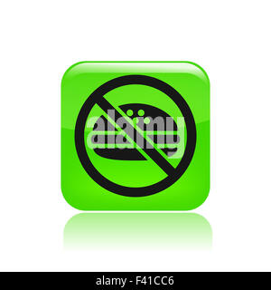 Vektor-Illustration der einzelnen kein Essen-Symbol Stockfoto
