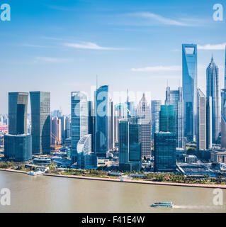 modernes Gebäude-Gruppe in shanghai pudong Stockfoto