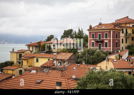 Tellaro, typische Häuser, Ligurien, Italien Stockfoto