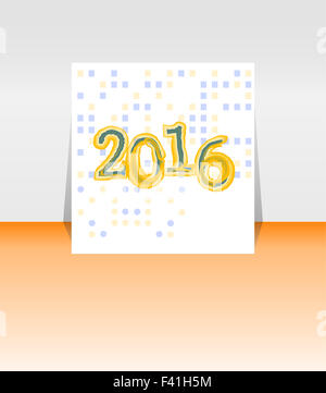 Origami-2016 Mandala auf Polka Dots Hintergrund Stockfoto