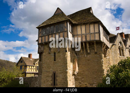 Großbritannien, England, Shropshire, Craven Arms, Stokesay Schloß Nordturm Stockfoto