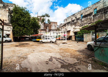 Karibik-Kuba-Havanna-Parkplatz Stockfoto