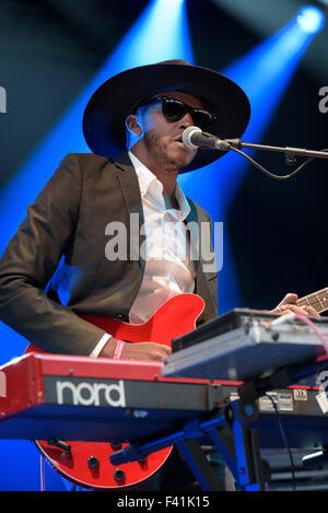 Sinkane beim Womad Charlton Park, Malmesbury, England, UK. 25. Juli 2015 Stockfoto