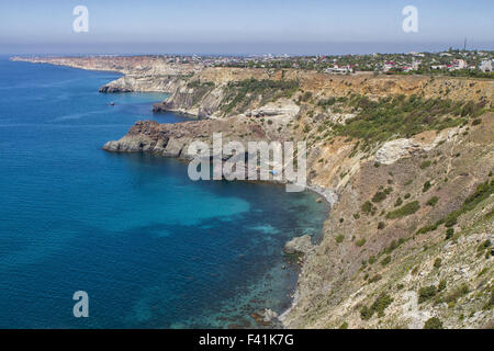 Schwarzmeer-Küste in der Nähe der Stadt Sewastopol Stockfoto