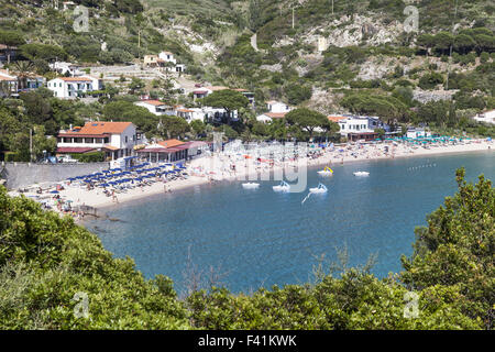 Mediterranen Strand Elba Cavoli, Italien Stockfoto