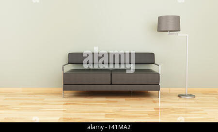 Modernes Interieur Raum 3d. Stockfoto