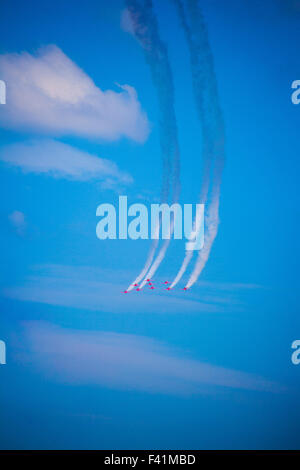 Die roten Pfeile RAF aerobatic Anzeige Mannschaft. Stockfoto