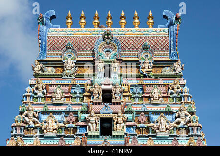 Hindu Tempel, Arulmigu Navasakti Vinayagar, detail, Victoria, Mahé, Seychellen Stockfoto