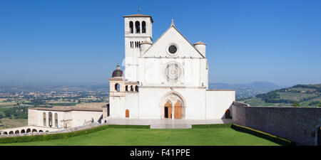 Basilika San Francesco, UNESCO Welt Kulturerbe Website, Assisi, Provinz Perugia, Umbrien, Italien Stockfoto