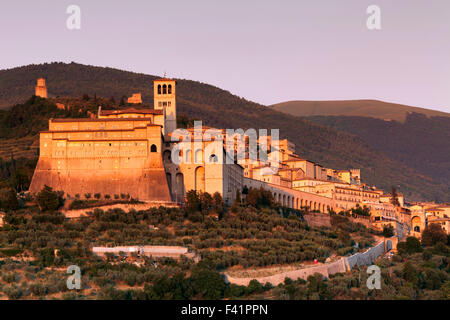 Basilika San Francesco, UNESCO Welt Kulturerbe Website, Assisi, Provinz Perugia, Umbrien, Italien Stockfoto