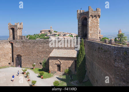 Rocca di Montalcino Festung, Montalcino, Toskana, Provinz Siena, Italien Stockfoto