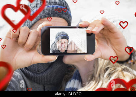 Zusammengesetztes Bild von Valentines paar Stockfoto