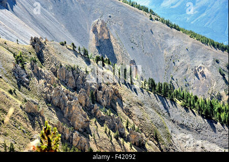 Casse Déserte, Wüste von Steinen in den französischen Alpen, Col d ' Izoard, Französische Alpen, Frankreich, Französische Alpen, Frankreich Stockfoto