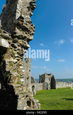 Llansteffen Burg. Stockfoto