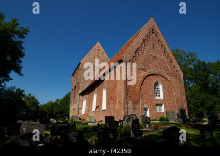 Schiefen Turm in Suurhusen Stockfoto