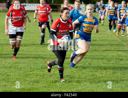 Frauen Rugby Union Club Niveau, Leamington Spa UK Stockfoto