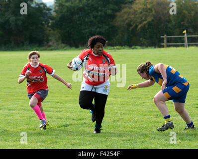 Frauen Rugby Union Club Niveau, Leamington Spa UK Stockfoto