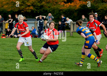 Frauen Rugby Union Club Niveau, Leamington Spa UK Stockfoto