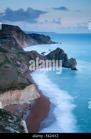 Durdle Door und der Jurassic Coast von Bat Kopf, Dorset, England, UK Stockfoto