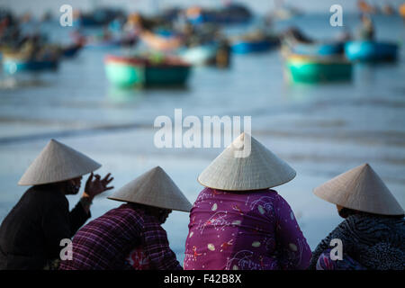 Mũi Né Fischerdorf, Bình Thuận Provinz, Vietnam Stockfoto