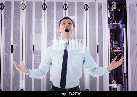 Zusammengesetztes Bild von Geschrei Geschäftsmann Stockfoto