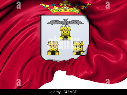 Flagge der Stadt Albacete Stockfoto