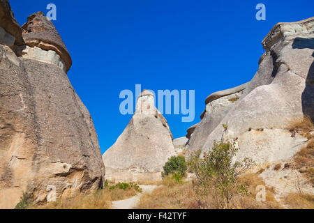 Felsformationen in Cappadocia Türkei Stockfoto