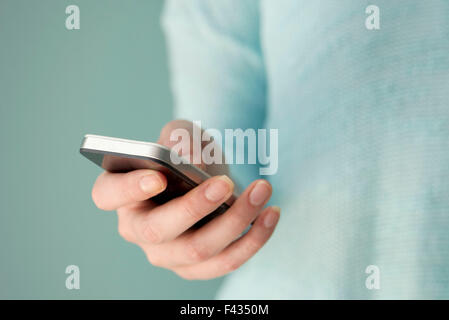 Mittels smartphone Stockfoto