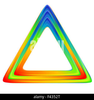 Hellen Dreieck-Logo. Farben des Regenbogens Stockfoto