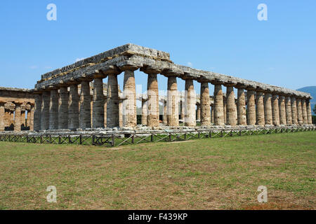 Der Tempel der Hera, Paestum. Stockfoto