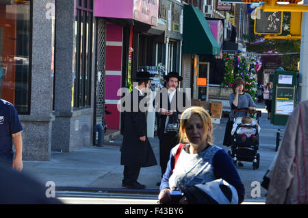 Chassidischen jüdischen Lebens im Borough Park, Brooklyn, New York, USA Stockfoto