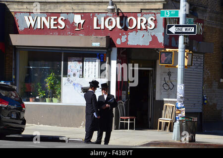 Chassidischen jüdischen Lebens im Borough Park, Brooklyn, New York, USA Stockfoto