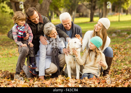 Porträt einer Großfamilie Stockfoto