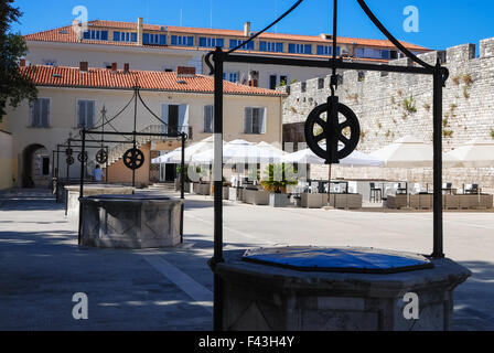 Platz der fünf Brunnen in Zadar Stockfoto