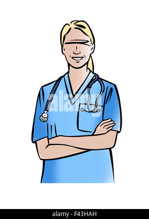 Illustration der Krankenschwester Stockfoto